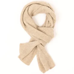 Scarf "Ribbed Scarf" Made Of Pure Lambswool - 3 Ply