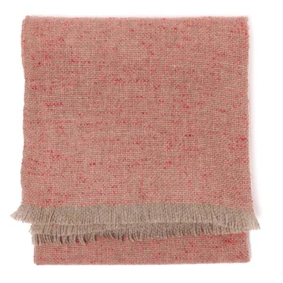 Scarf "Tweed Jacquard" Made Of Pure Cashmere - Handmade