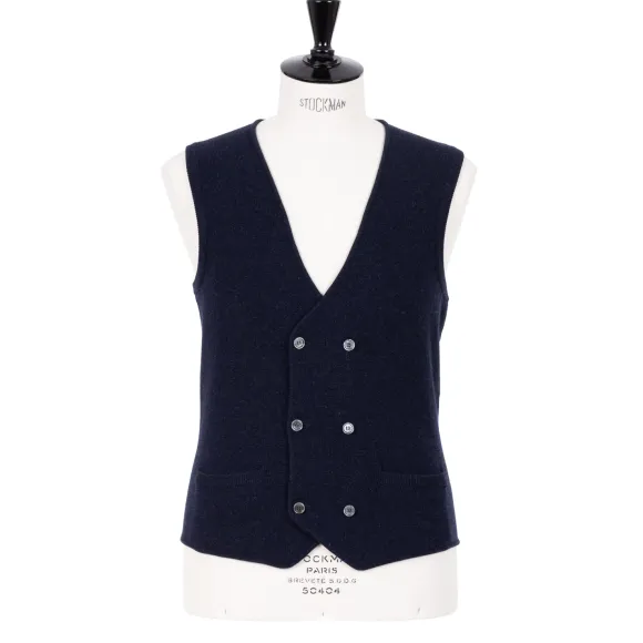 Settefili X Mj: Knitted Vest "Gilet Maglia Sartoriale" In Wool And Cas