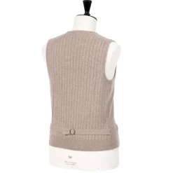 Settefili X Mj: Knitted Vest "Gilet Maglia Sartoriale" In Wool And Cas