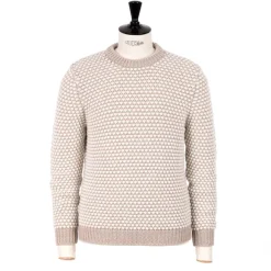 Settefili X Mj: Sweater "Motivo A Perline" In Pure Merino Wool