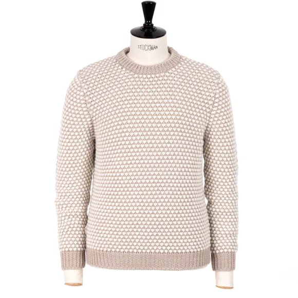 Settefili X Mj: Sweater "Motivo A Perline" In Pure Merino Wool