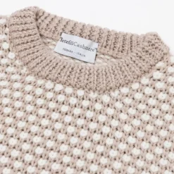 Settefili X Mj: Sweater "Motivo A Perline" In Pure Merino Wool