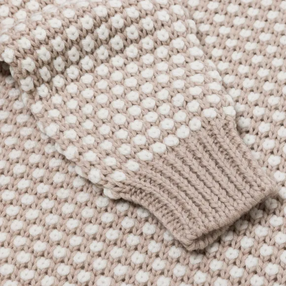 Settefili X Mj: Sweater "Motivo A Perline" In Pure Merino Wool