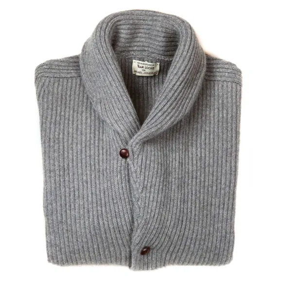 Shawl-Collar Cardigan "Shawl-Windsor" Made Of Pure Scottish 6 Ply Cash