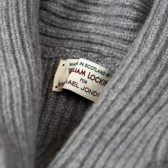 Shawl-Collar Cardigan "Shawl-Windsor" Made Of Pure Scottish 6 Ply Cash