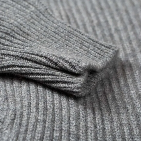 Shawl-Collar Cardigan "Shawl-Windsor" Made Of Pure Scottish 6 Ply Cash