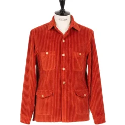 Shirt Jacket "Cervinia" From A Washed Cotton Corduroy - Handmade