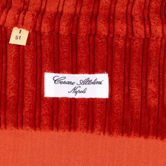 Shirt Jacket "Cervinia" From A Washed Cotton Corduroy - Handmade