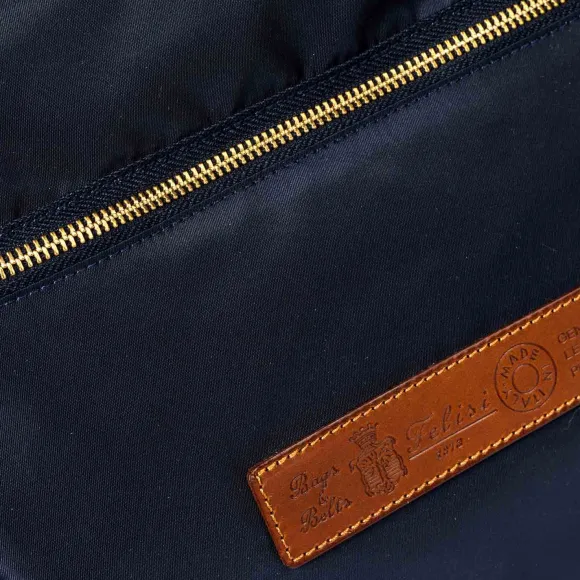 Shoulder Bag Made Of Felisi Nylon And Saddle Leather