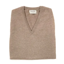 Slip-Over "Oxton Slipover" Made From Fine Scottish 1 Ply-Cashmere