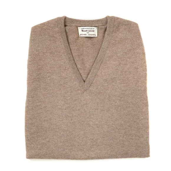 Slip-Over "Oxton Slipover" Made From Fine Scottish 1 Ply-Cashmere