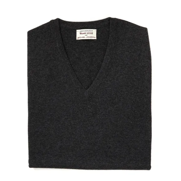 Slip-Over "Oxton Slipover" Made From Fine Scottish 1 Ply-Cashmere