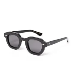 Sonnenbrille "Juta Black" Mit Grauen Glasern - Handarbeit