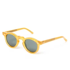 Sonnenbrille "Welt Honey" Mit Grunen Glasern - Handarbeit