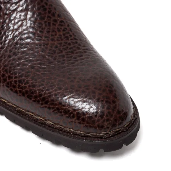 Sport Chelsea Boot Made Of Dark Brown Bison Leather - Enti