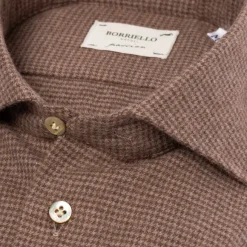Sport Shirt "Houndstooth" In Soft Cotton Flannel - Linea Passion