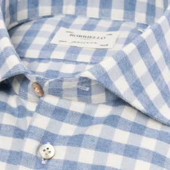 Sports Shirt "Cash-Vichy" In Fine Luxury Flannel - Linea Passion