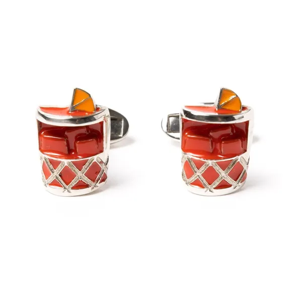 Sterling Silver Cufflink "Negroni" - Pure Handwork