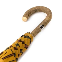 Striped Cane Umbrella "Lord" With Handle In Ash Wood Nature - Purely H