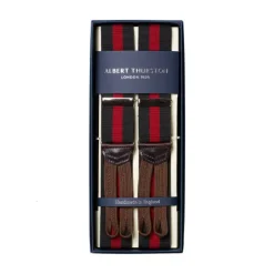 Striped Elastic Suspenders "New Regimental" To Button