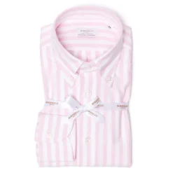 Striped Pure Cotton Sports Shirt "New Ivy-League" - Linea Passion