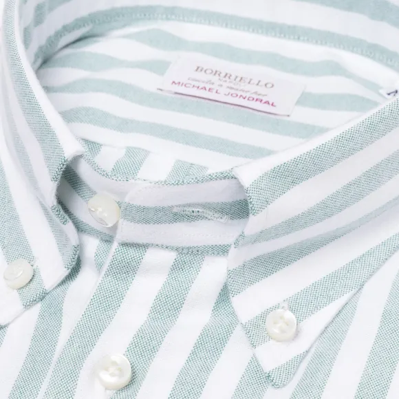 Striped Pure Cotton Sports Shirt "New Ivy-League" - Linea Passion