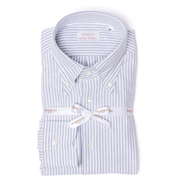 Striped Pure Cotton Sports Shirt "New Ivy-League" - Linea Passion