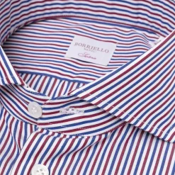 Striped Shirt "Stile Londra" With Double Cuff - Handmade