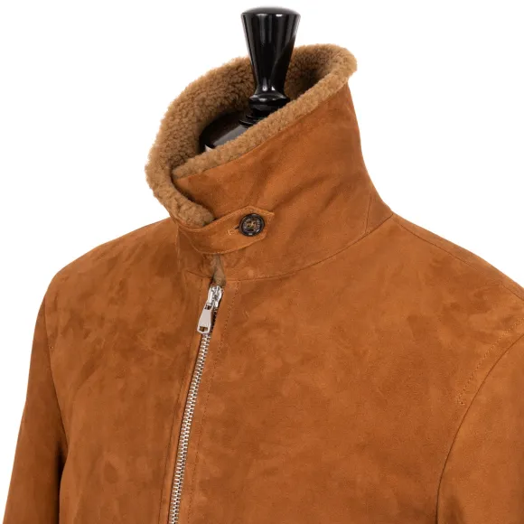 Suede Leather Jacket "Aviatore" - Lamb Suede