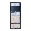 Suspenders "Seersucker Stripe" With Flat Ends In Nubuck Leather To But