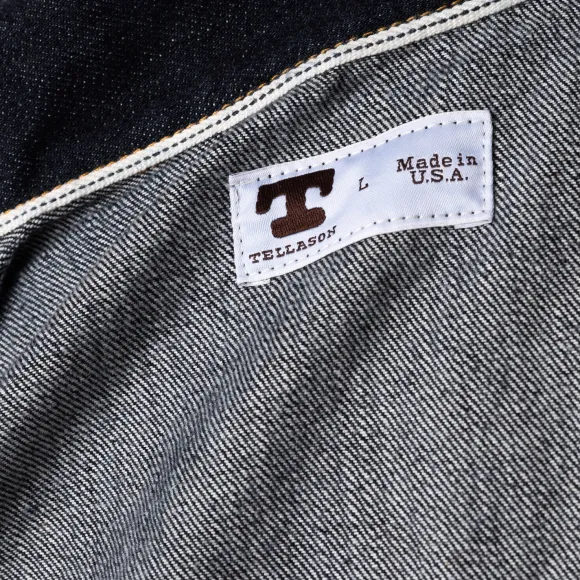 Tellason X Michael Jondral: "Golden Gate" Denim Jacket In Pure Cotton