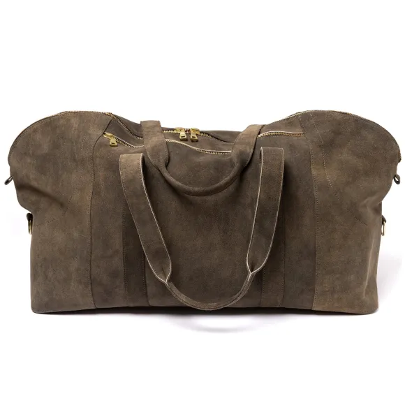 Travel Bag "Velden" Brown Goatskin - Handmade