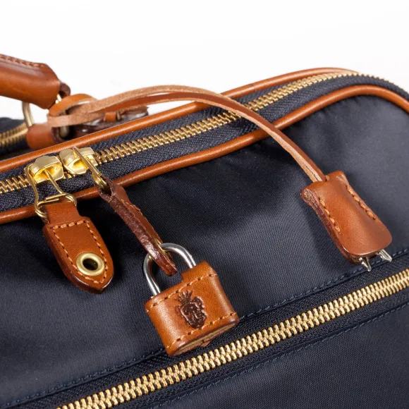 Trolley "Carry On" Made Of Felisi Nylon And Saddle Leather
