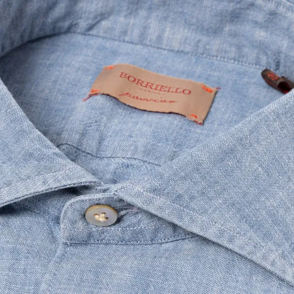 Vintage Prewashed Japanese Cotton Chambray Sport Shirt - Linea Passion