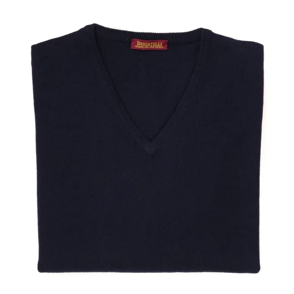 V-Neck Jumper Made From Merino Wool And Cashmere - 1 Ply Cashmere Blen