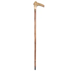Walking Stick "Vero Cervo" Made Of Stag Horn And Beech Wood
