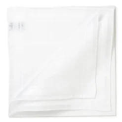 White Handkerchief "Sarabande" Made Of Cotton - Hand-Rolled