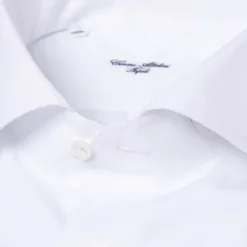 White Pure Egyptian Cotton Shirt From Alumo - Collo Tom