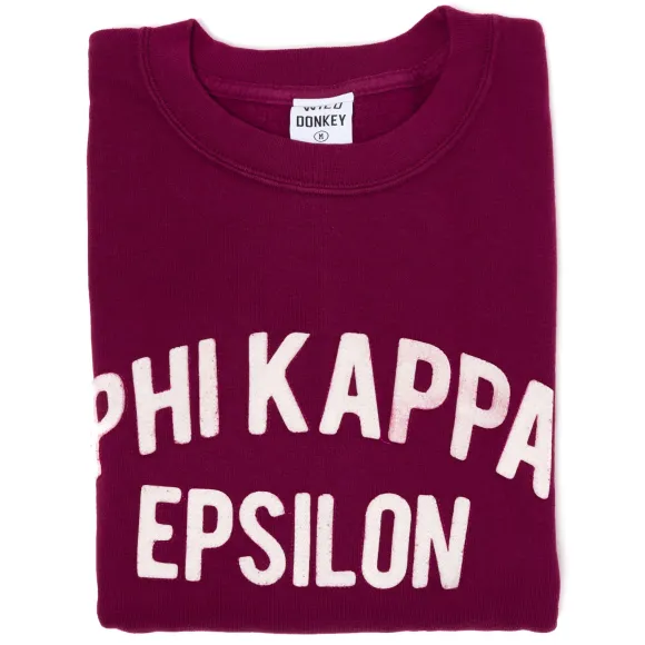 Wild Donkey X Mj: Sweatshirt With Vintage Letters "Phi Kappa Epsi