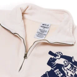 Wild Donkey X Mj: Zip Sweatshirt With Vintage Print 