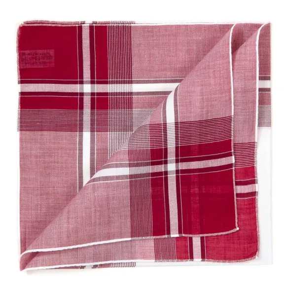 Wine Red Handkerchief "Positano" Made From Pure Cotton