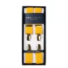 Yellow Elastic Pants Straps "X Back Gold" With Clips