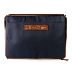 Zip-Case "Notebook" Made Of Felisi Nylon And Saddle Leather